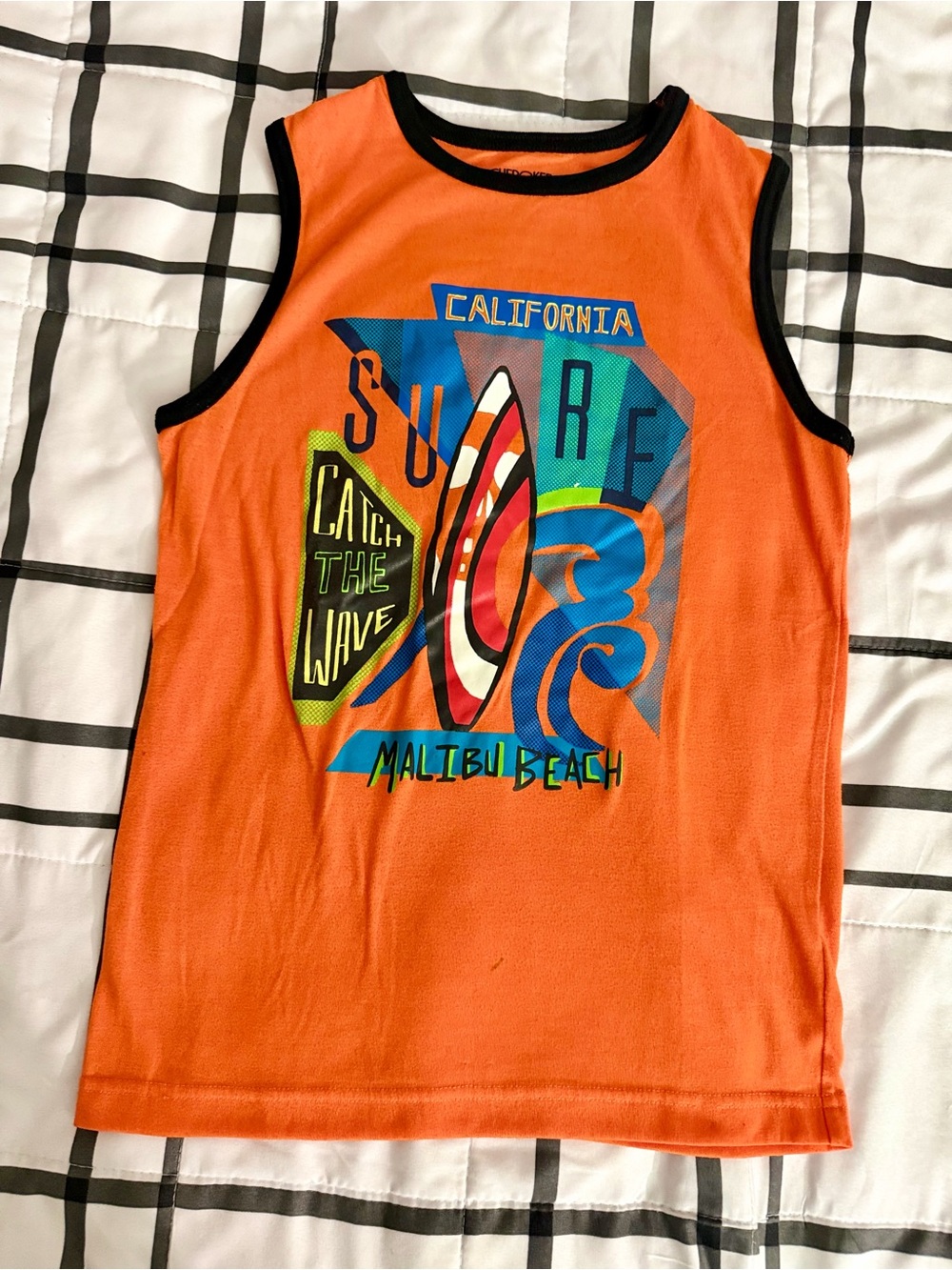 Kid’s Cherokee Orange Surf Graphic Sleeveless One-Piece